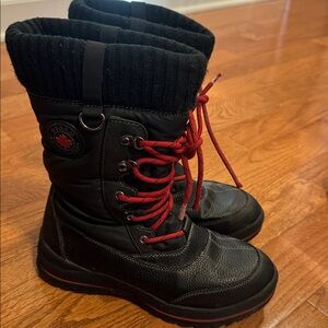 Storm by Cougar Black and Red Winter Boots Size 7